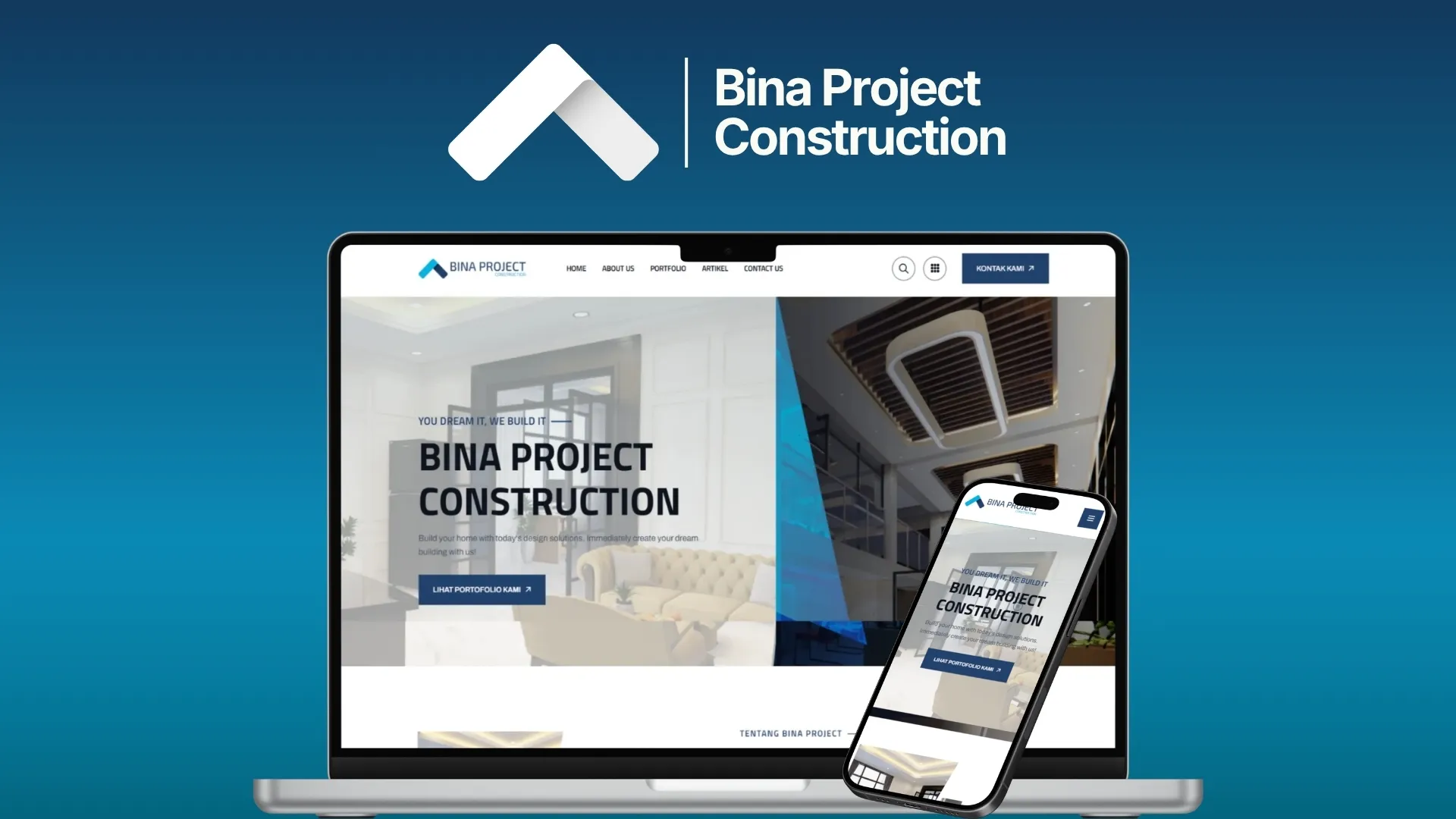 Bina Project Landing Page - Showcase Project by Nanda Addi Wijaya