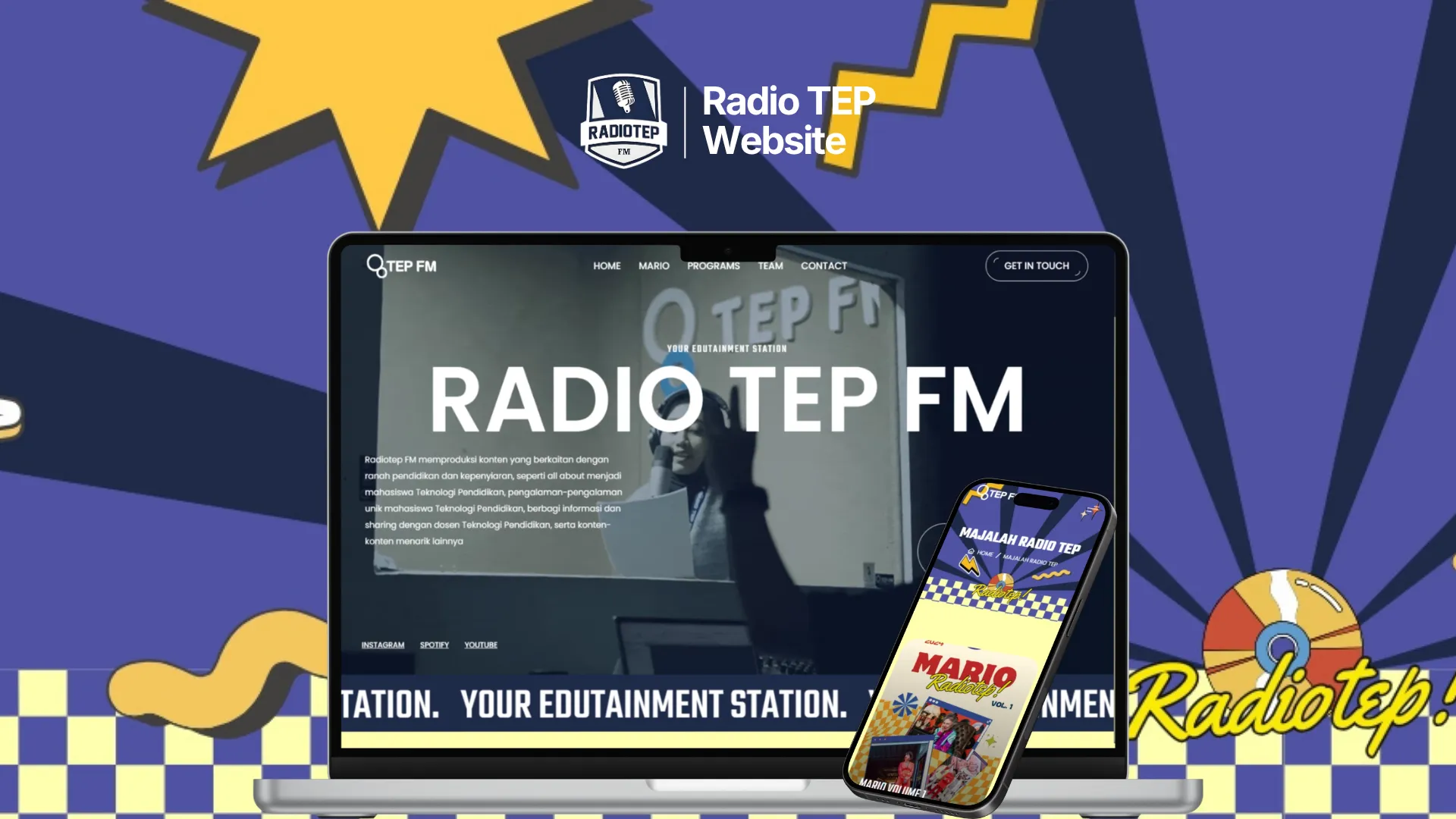 Digitalisasi Penyiaran & Jurnalistik melalui Website Radio TEP - Showcase Project by Nanda Addi Wijaya